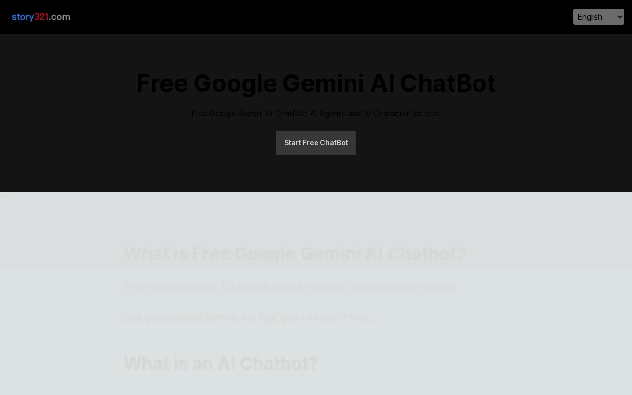 Free Google Gemini AI ChatBot — preview screenshot