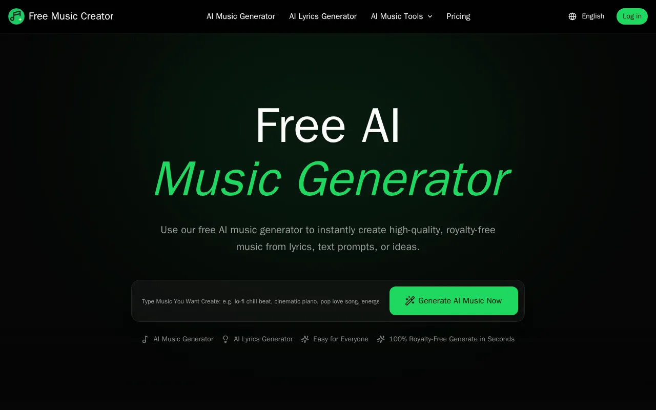 Free Music Creator AI — preview screenshot