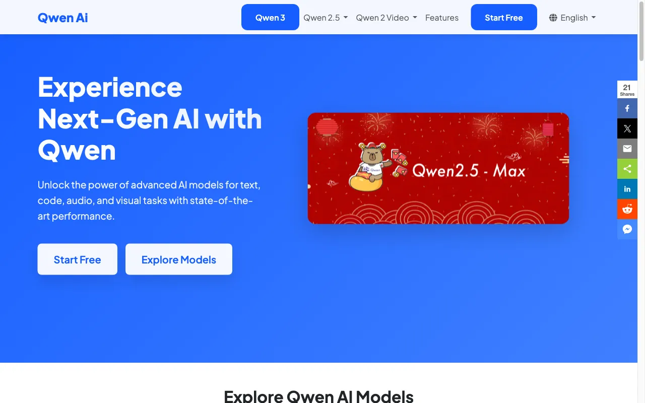 Free Qwen AI — preview screenshot