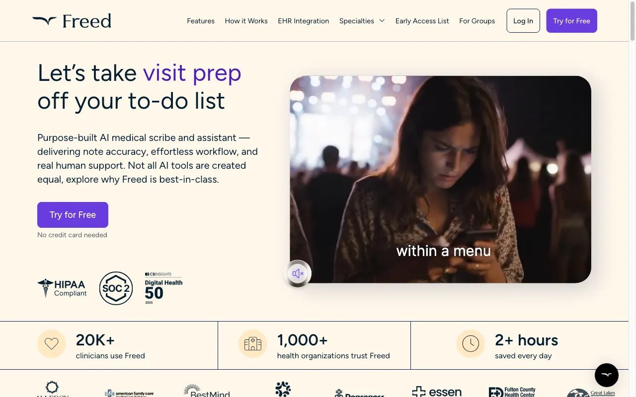 Freed — preview screenshot