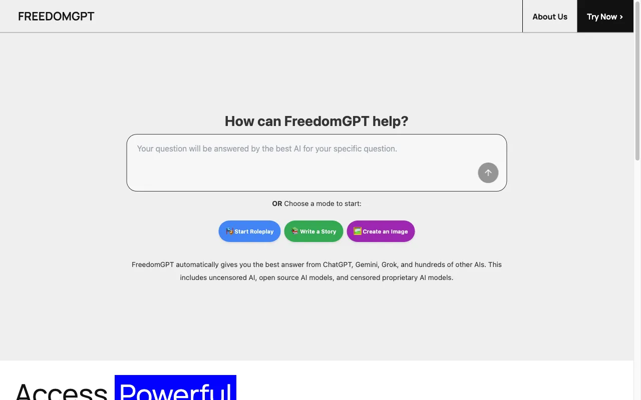 FreedomGPT — preview screenshot