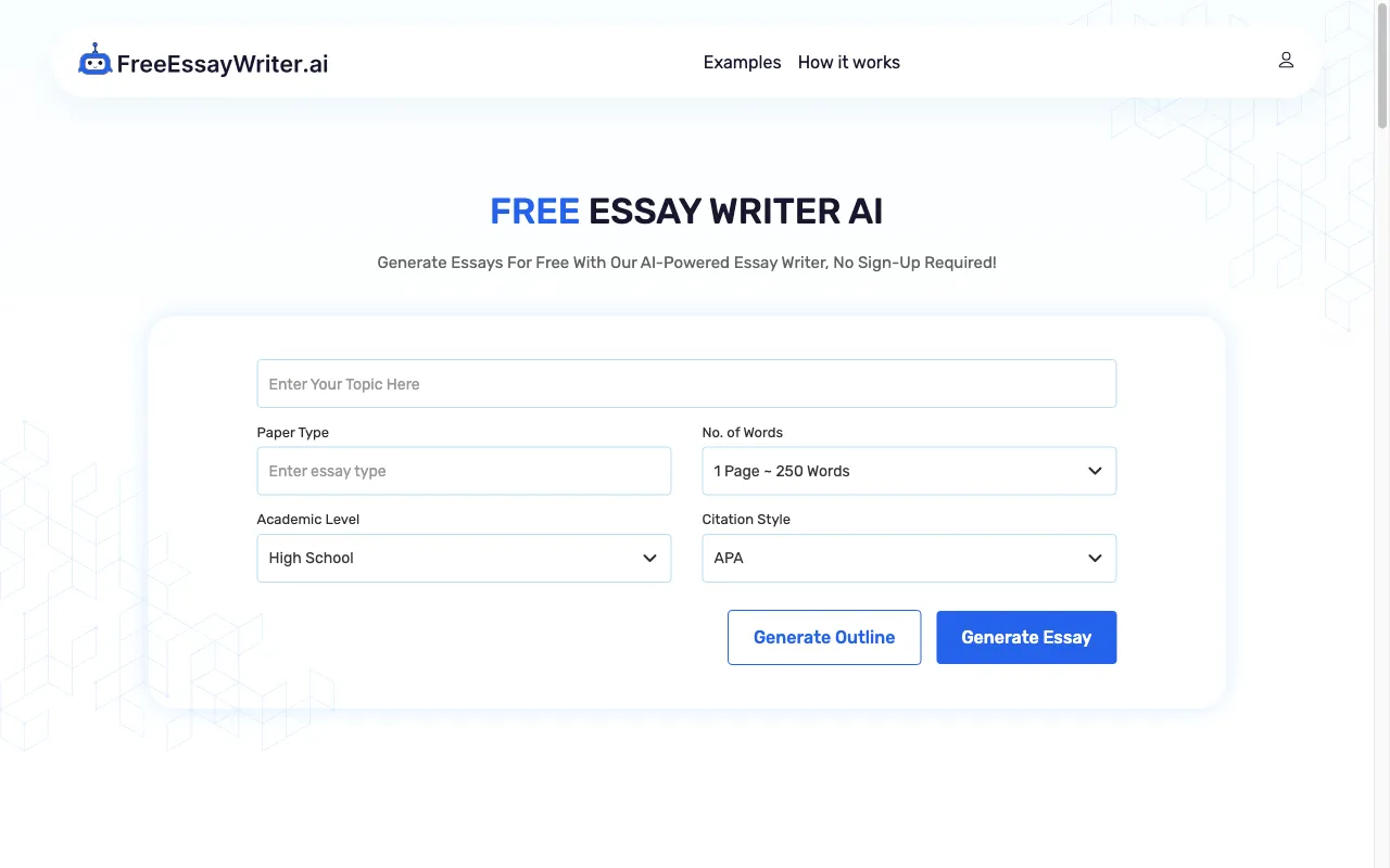 FreeEssayWriter.AI — preview screenshot