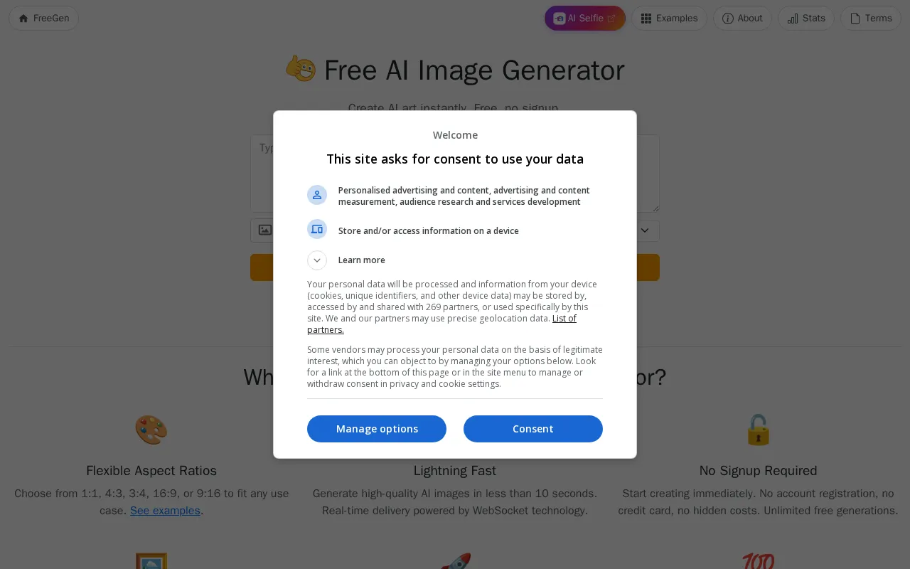 Freegen — preview screenshot