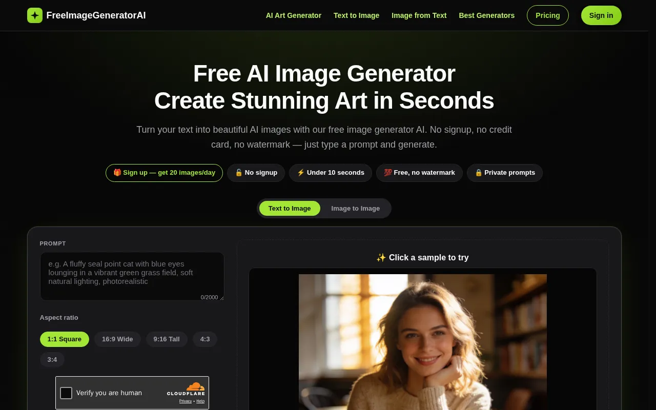 FreeImageGeneratorAI — preview screenshot