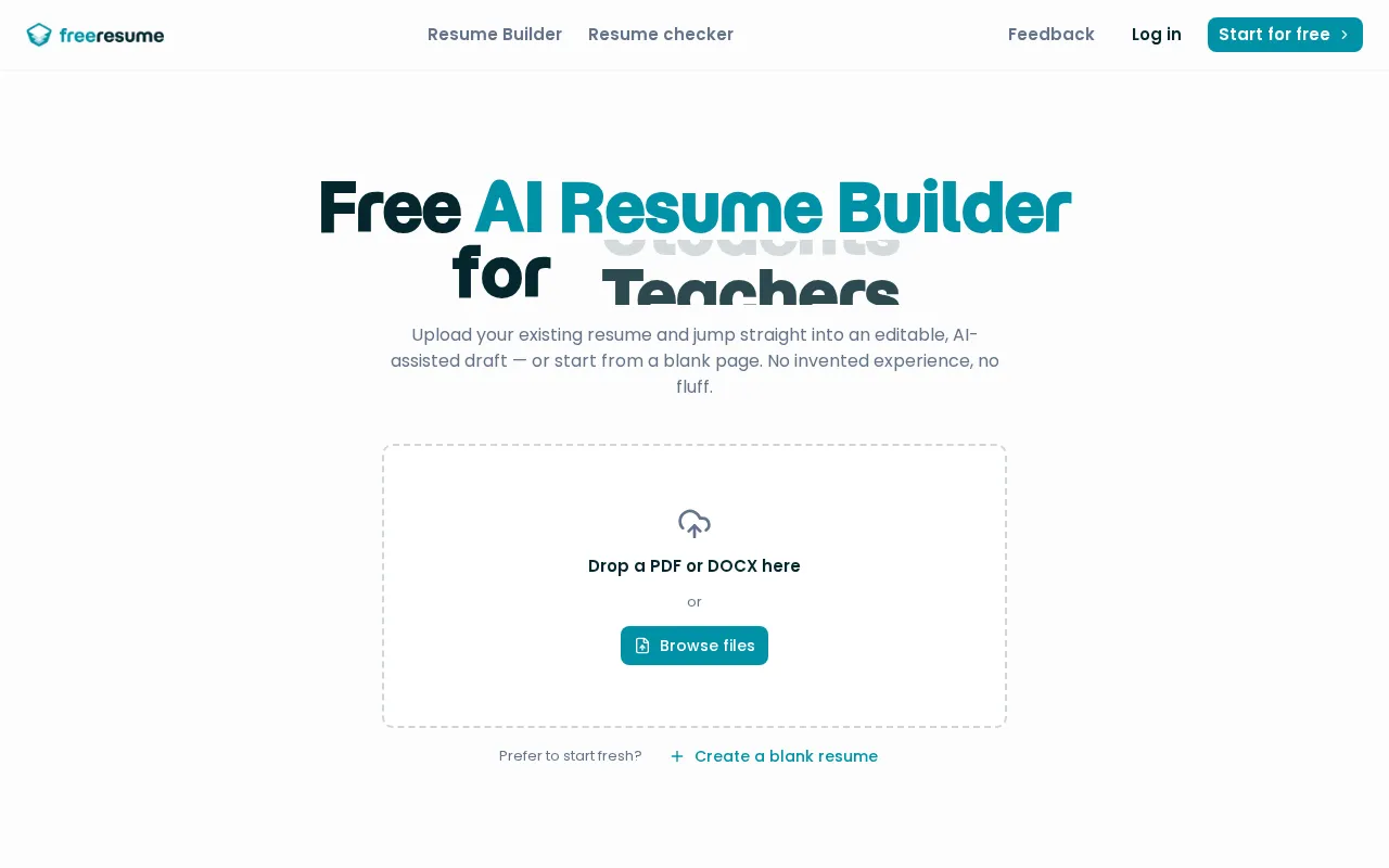 FreeResume — preview screenshot