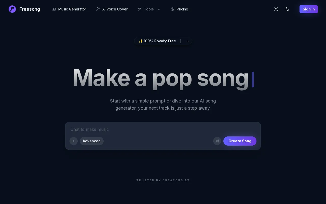 FreeSong AI — preview screenshot