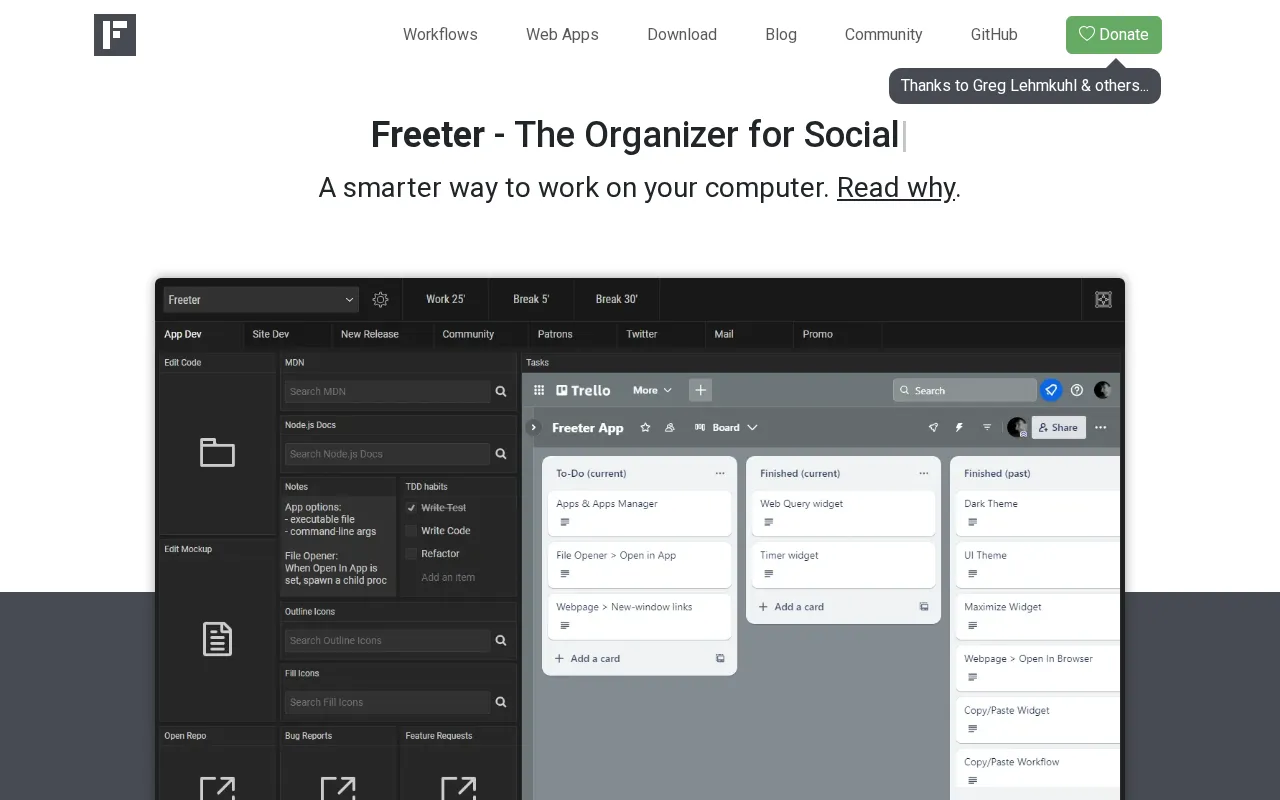 Freeter — preview screenshot