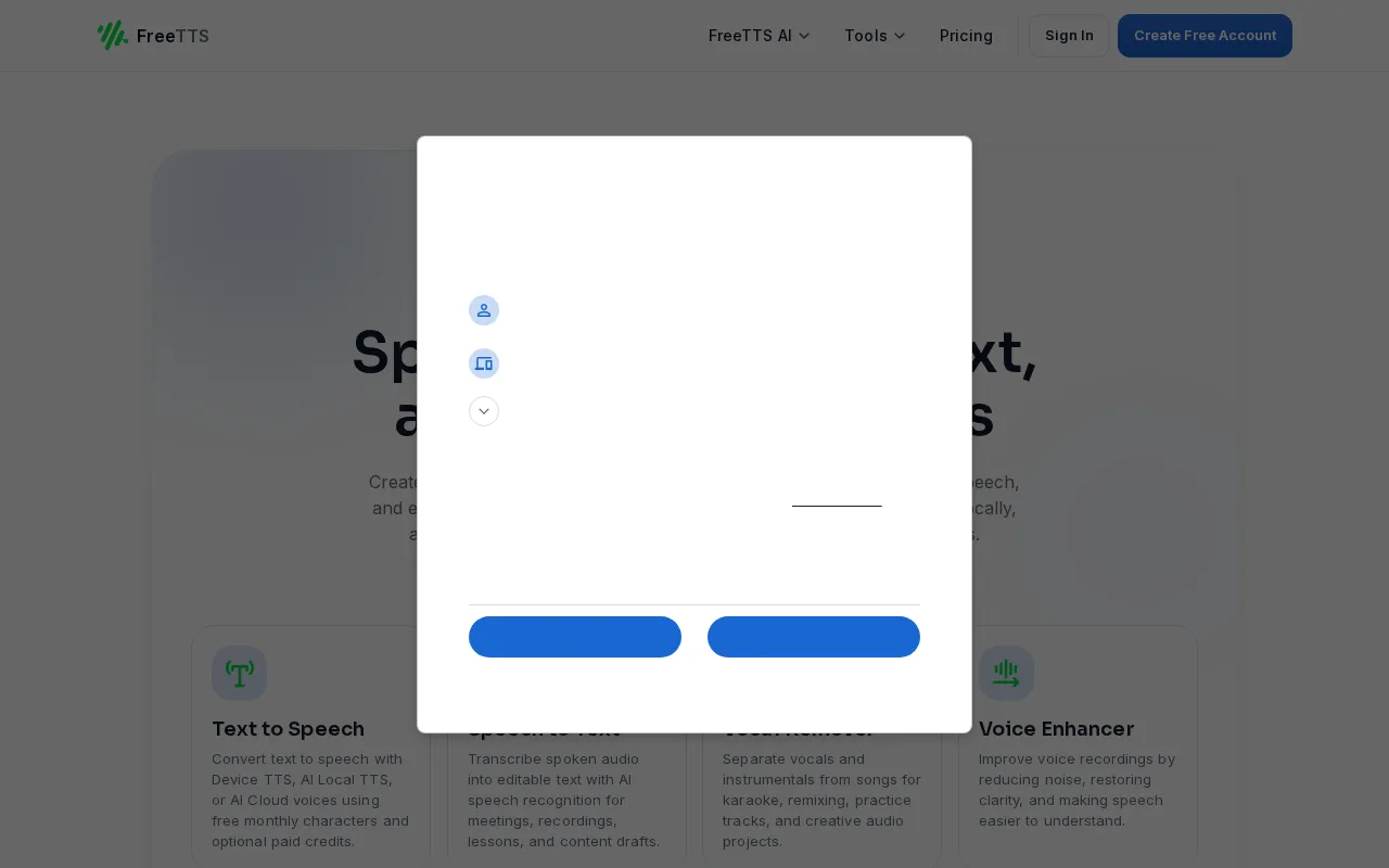 FreeTTS — preview screenshot