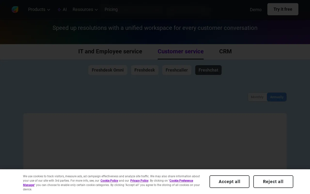 Freshworks — pricing page