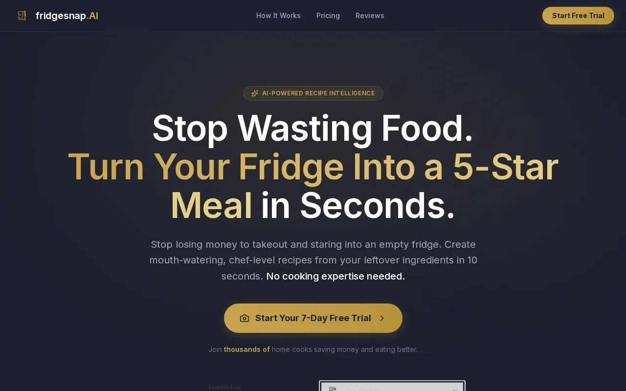 FridgeSnap.AI — pricing page