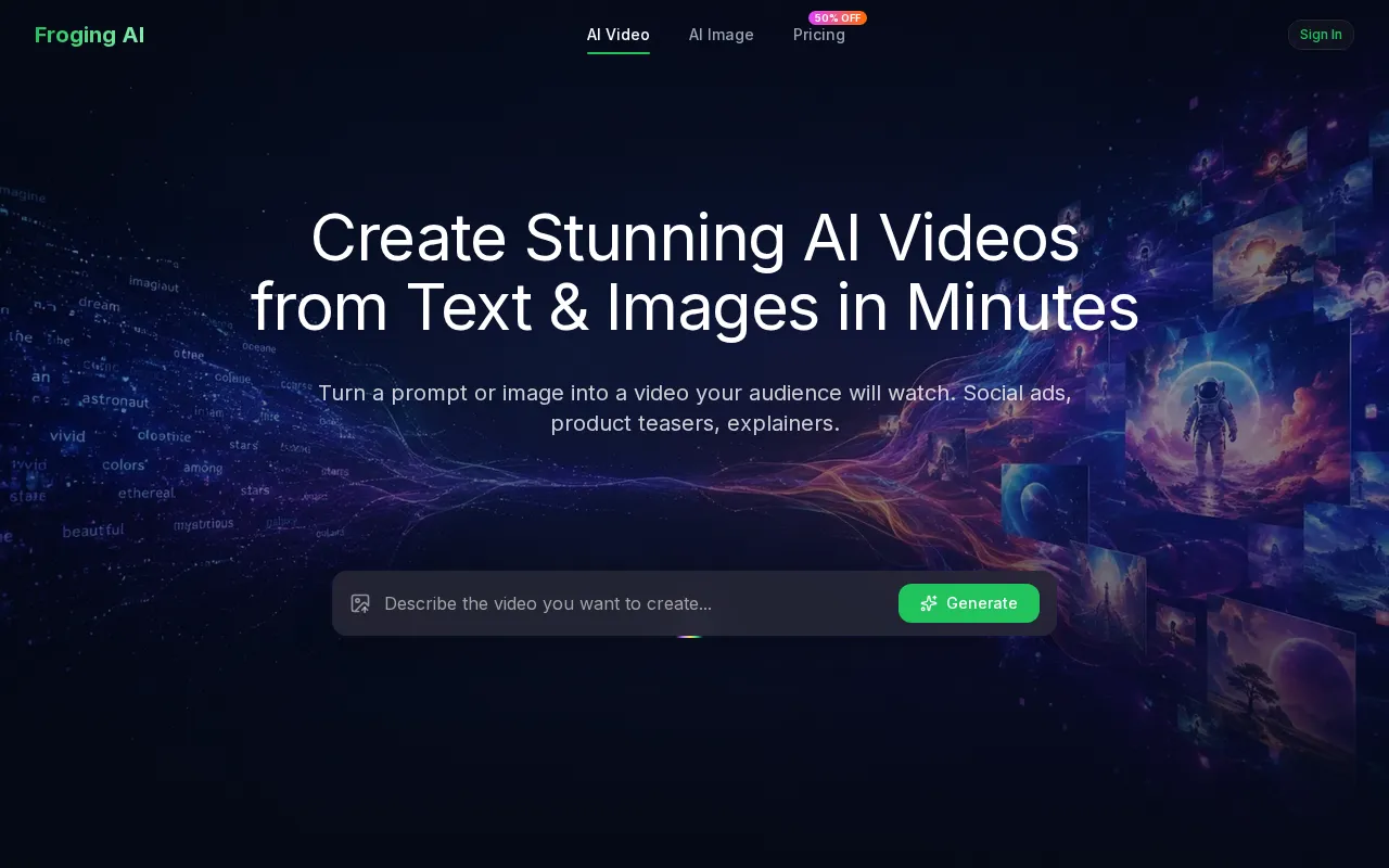 Froging AI — preview screenshot