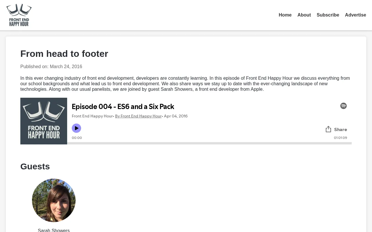 Front End Happy Hour — preview screenshot