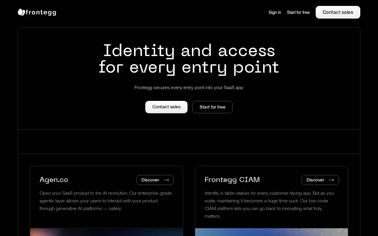Frontegg — preview screenshot
