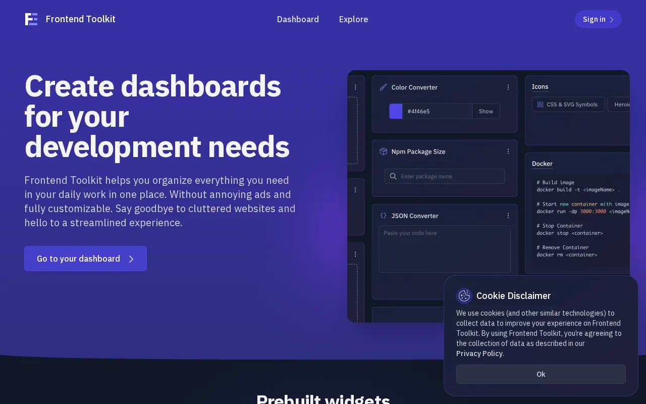 Frontend Toolkit — preview screenshot