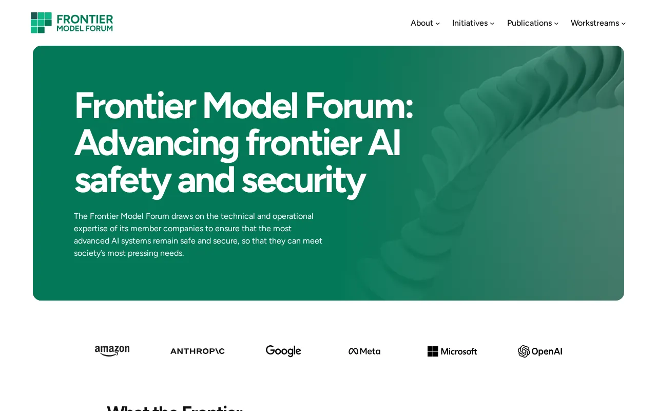 Frontier Model Forum — preview screenshot