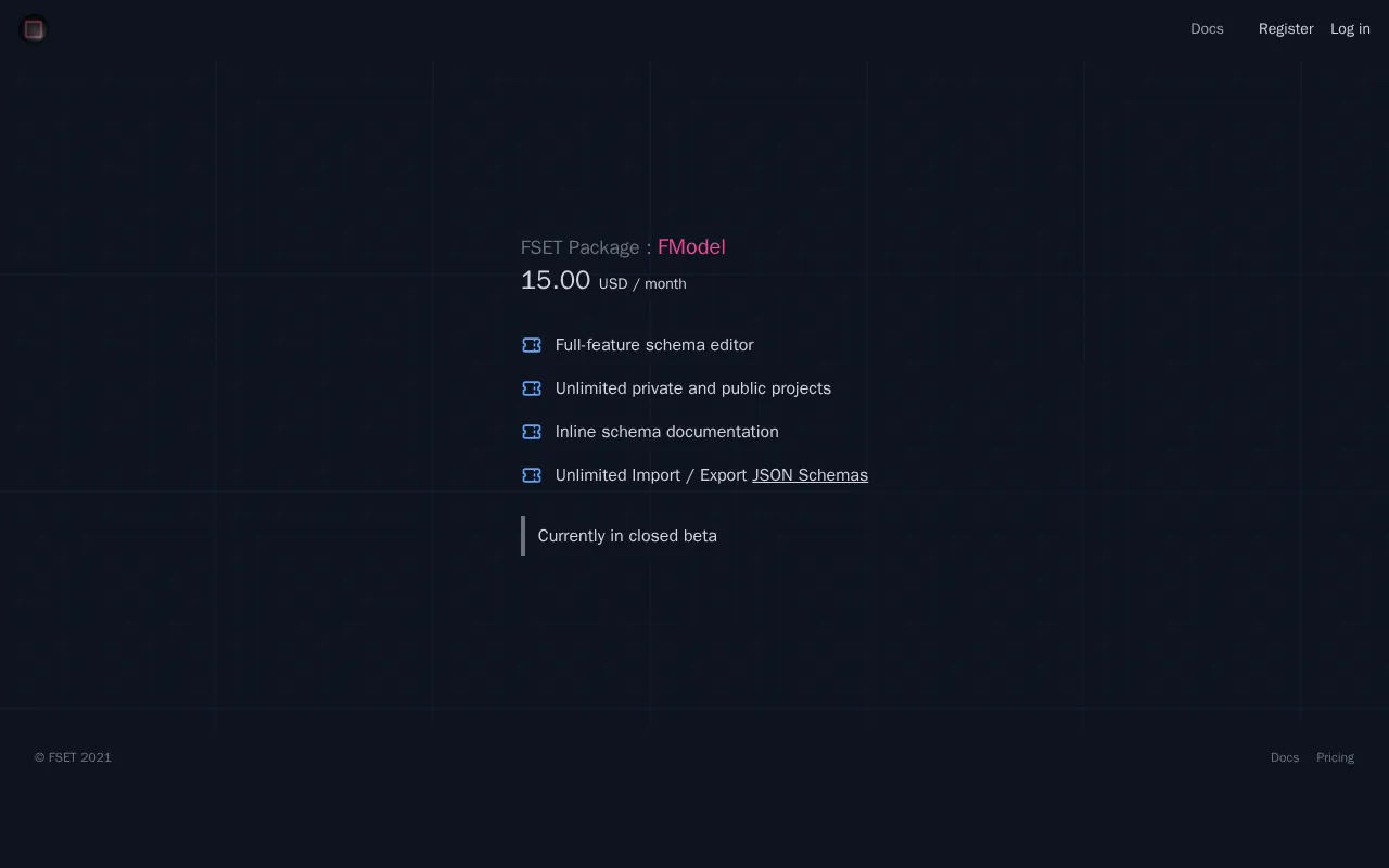 FSET — pricing page