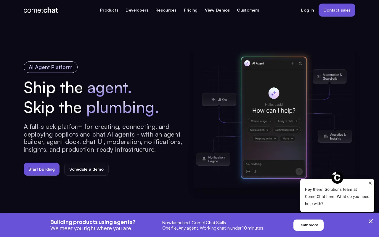 AI Agent Platform by CometChat — preview screenshot