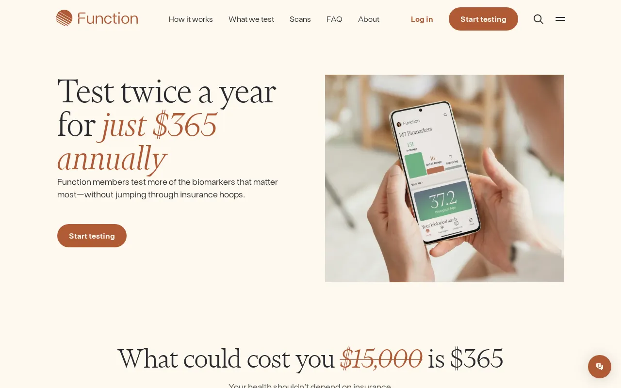 Functionhealth — pricing page