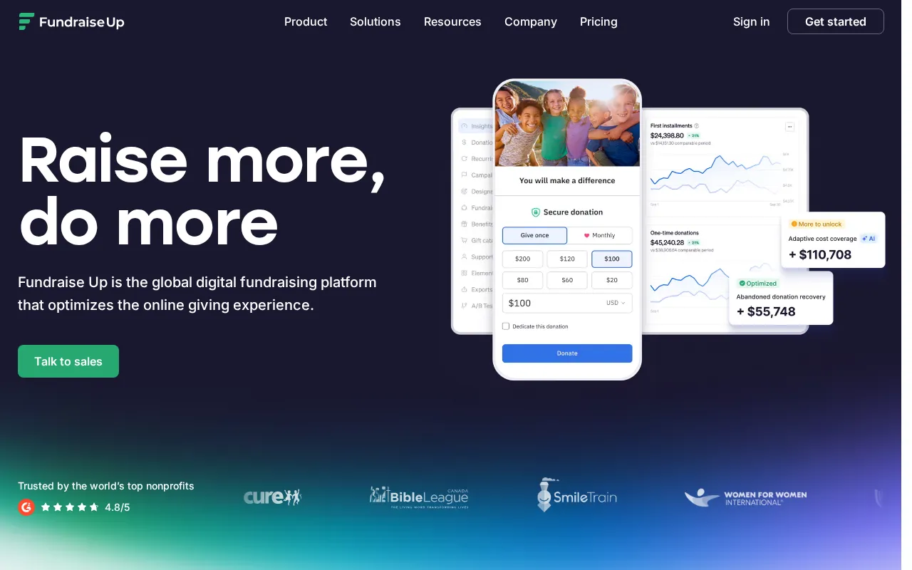 Fundraise Up — preview screenshot