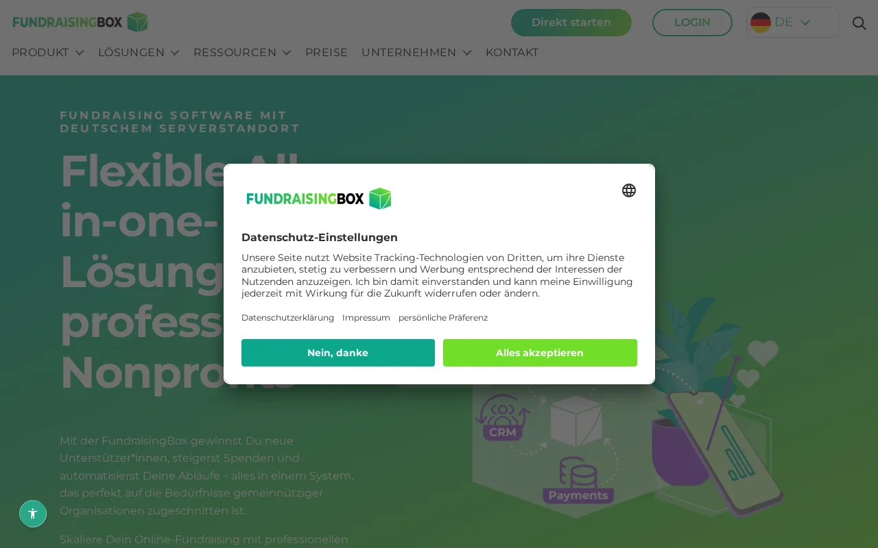 Fundraisingbox — preview screenshot