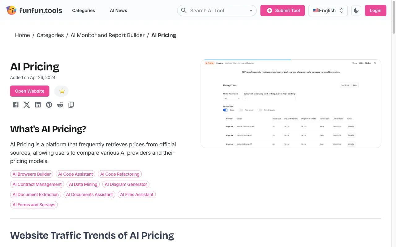 🥳 Funfun — pricing page