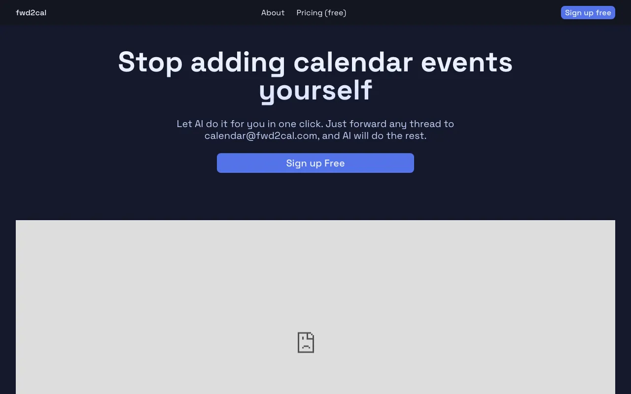 fwd2cal — preview screenshot