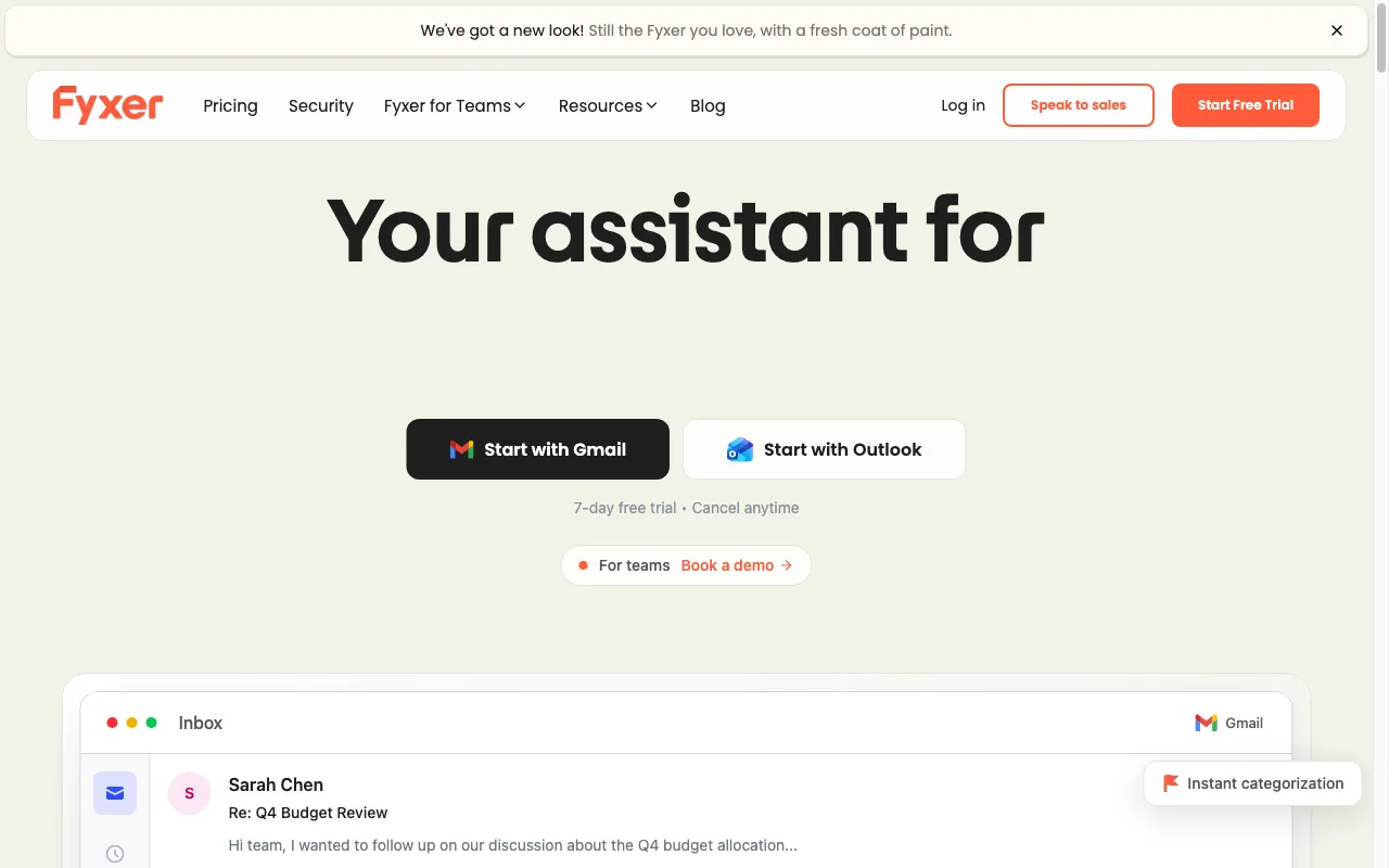 Fyxer AI Executive Assistant — preview screenshot