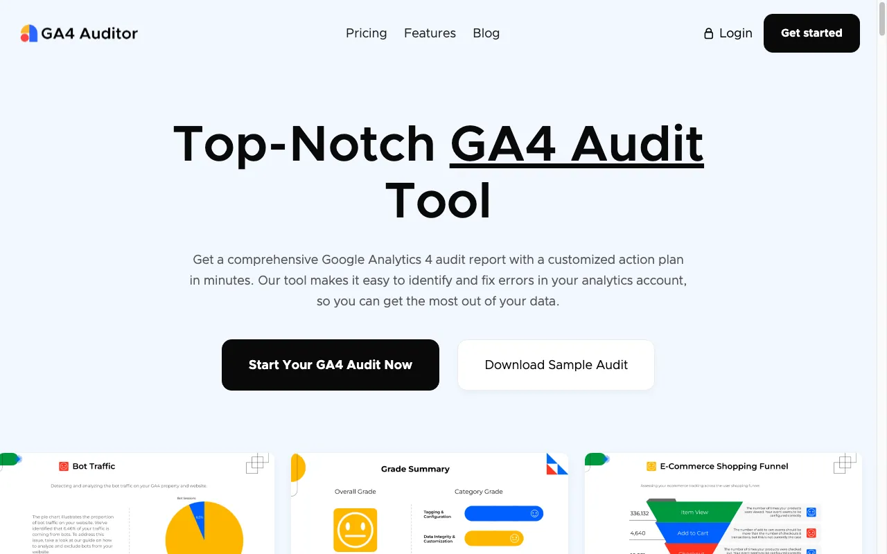 GA4 Auditor — preview screenshot
