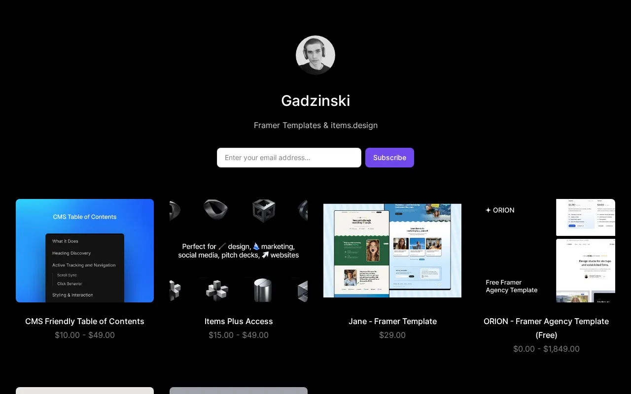 Gadzinski — preview screenshot