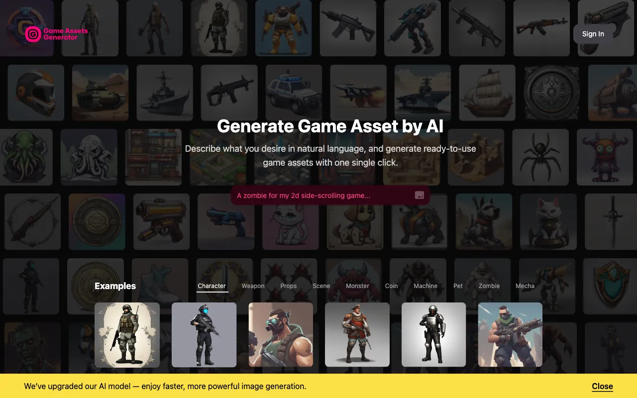 Game Assets Generator — preview screenshot