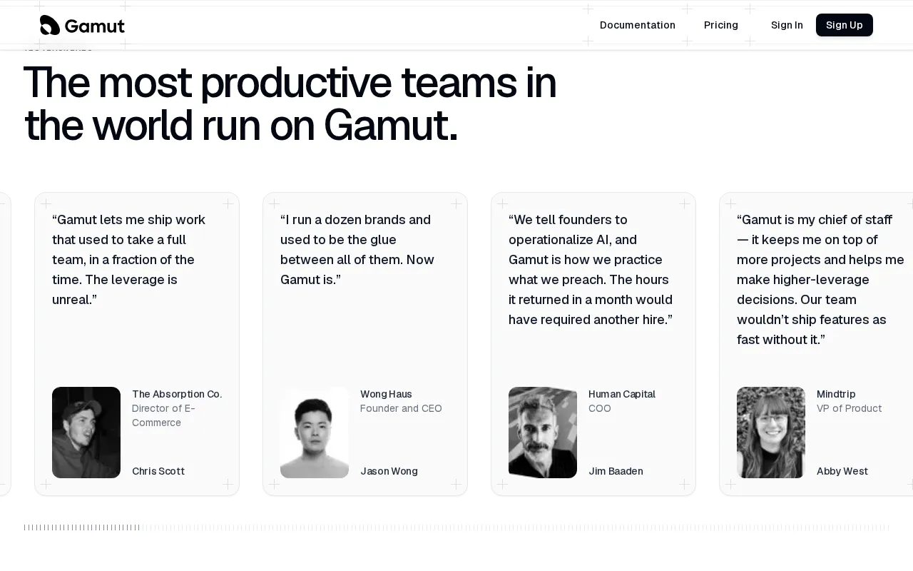 Gamut — pricing page