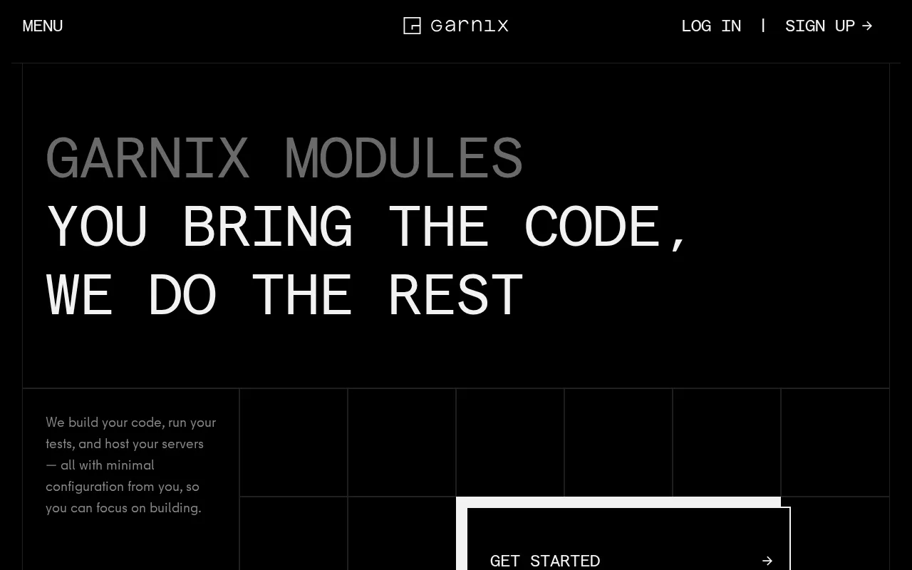 garnix modules — preview screenshot