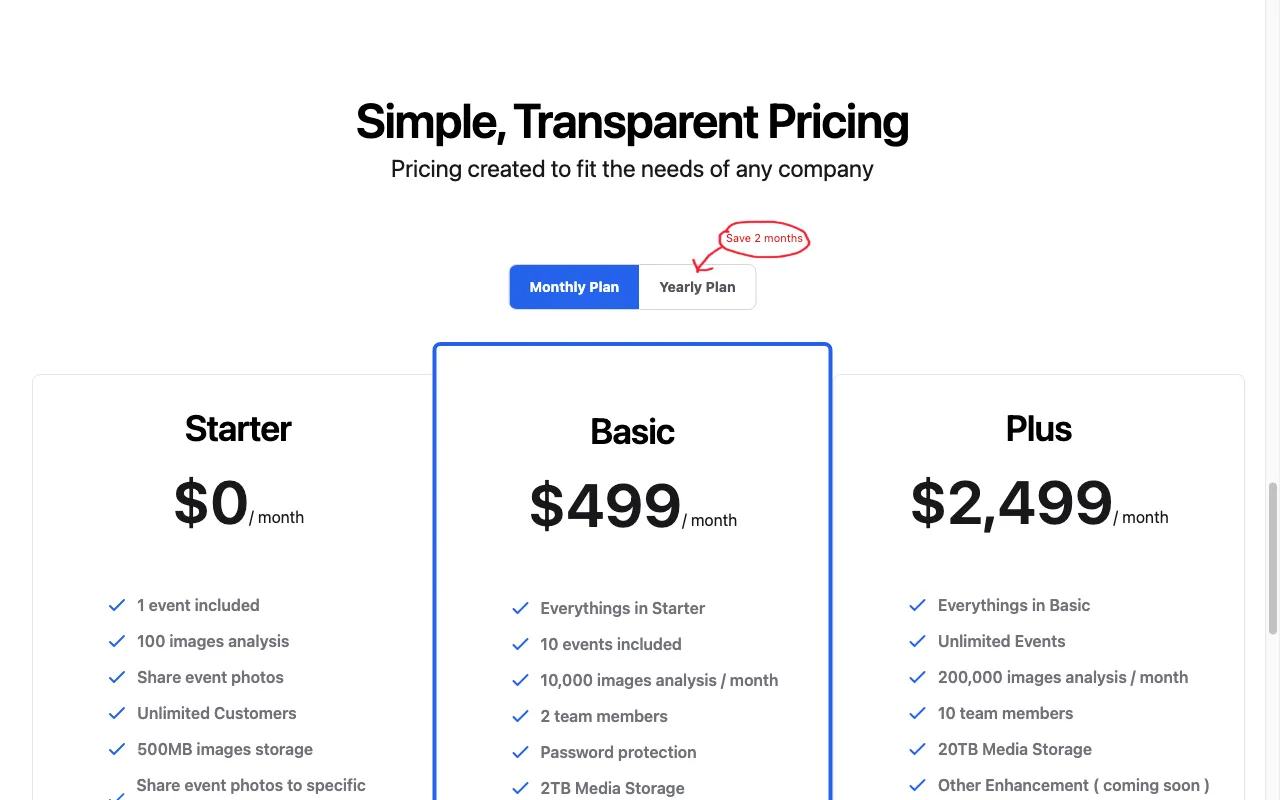 Gather Pro — pricing page