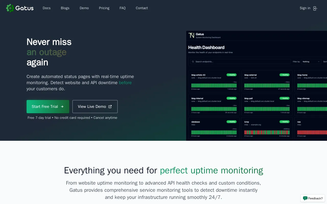 Gatus — preview screenshot