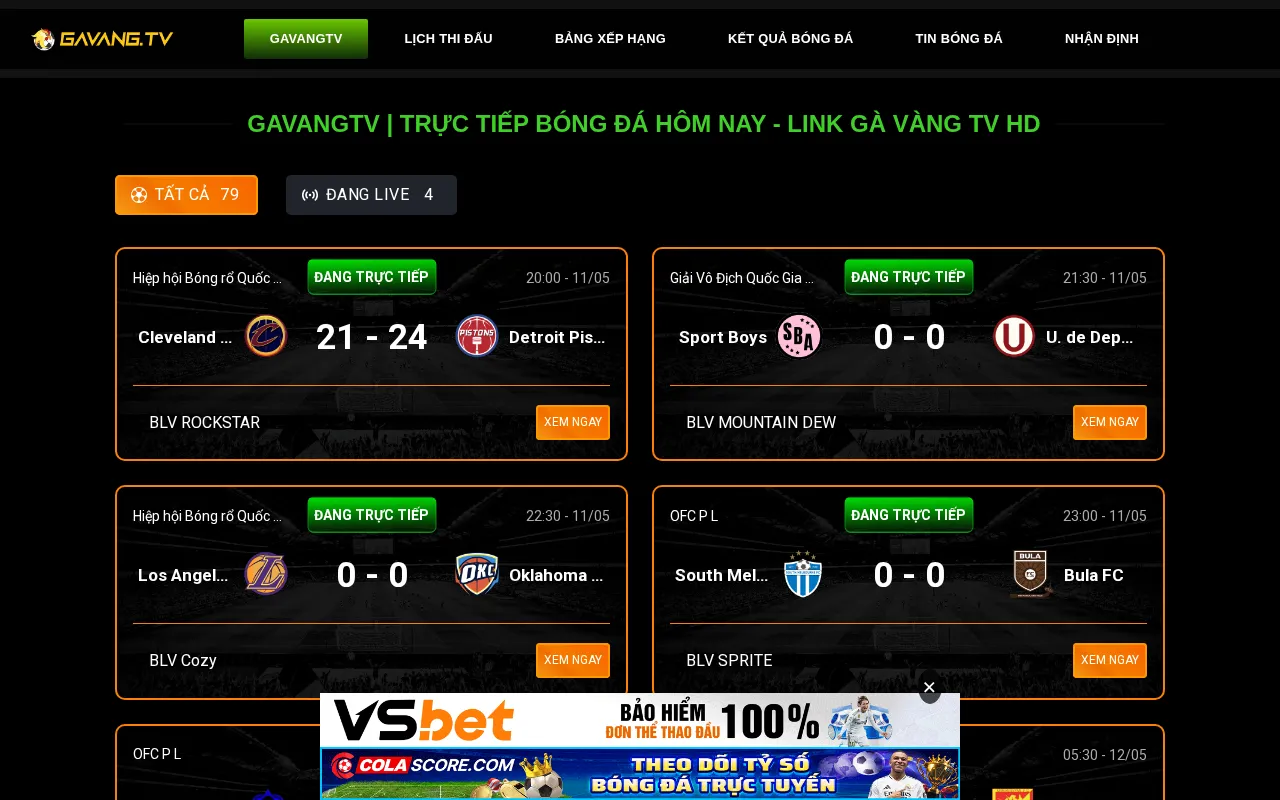 GaVangTV - Trực tiếp bóng đá HD - Xem Gà Vàng TV hôm nay — pricing page