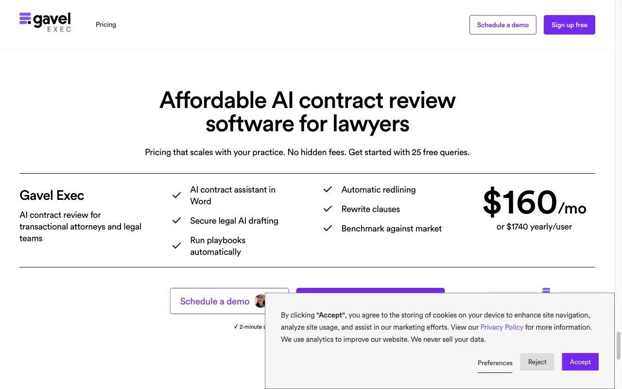 Gavel Exec — pricing page