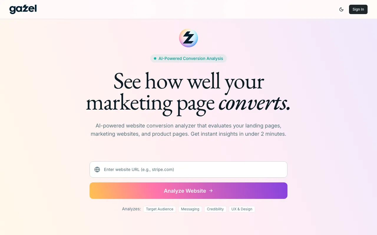 Gazel — preview screenshot