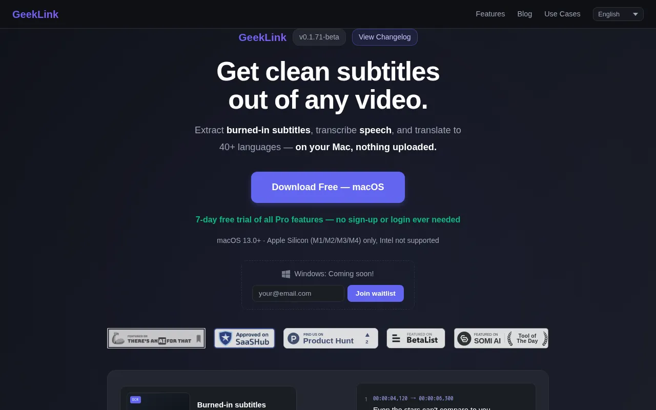 GeekLink — preview screenshot