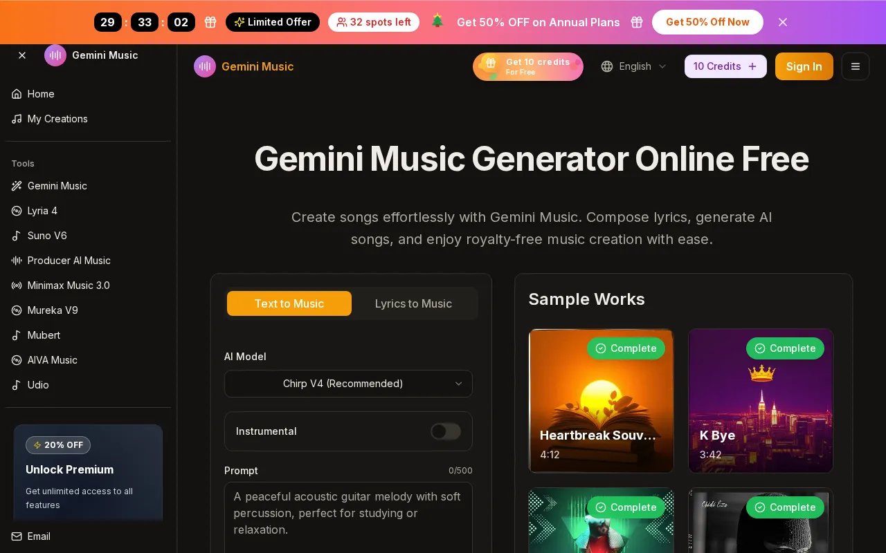Gemini Music — preview screenshot