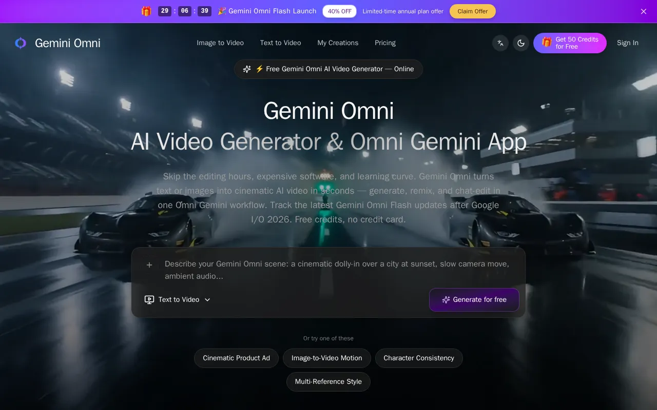 Gemini Omni — preview screenshot