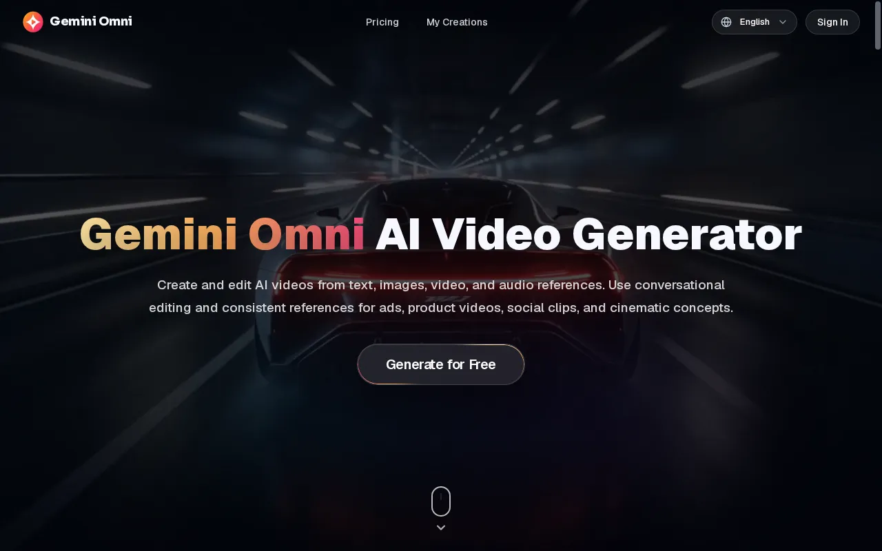 Gemini Omni — preview screenshot