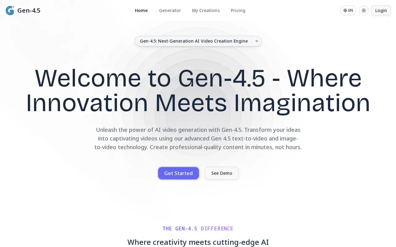 Gen 4.5 (Gen-4.5) — preview screenshot