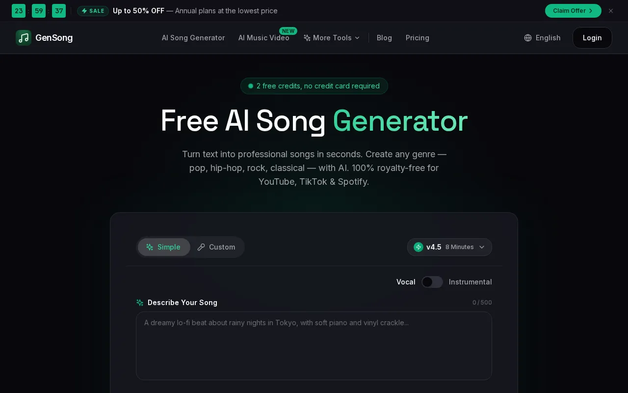 GenSong — preview screenshot