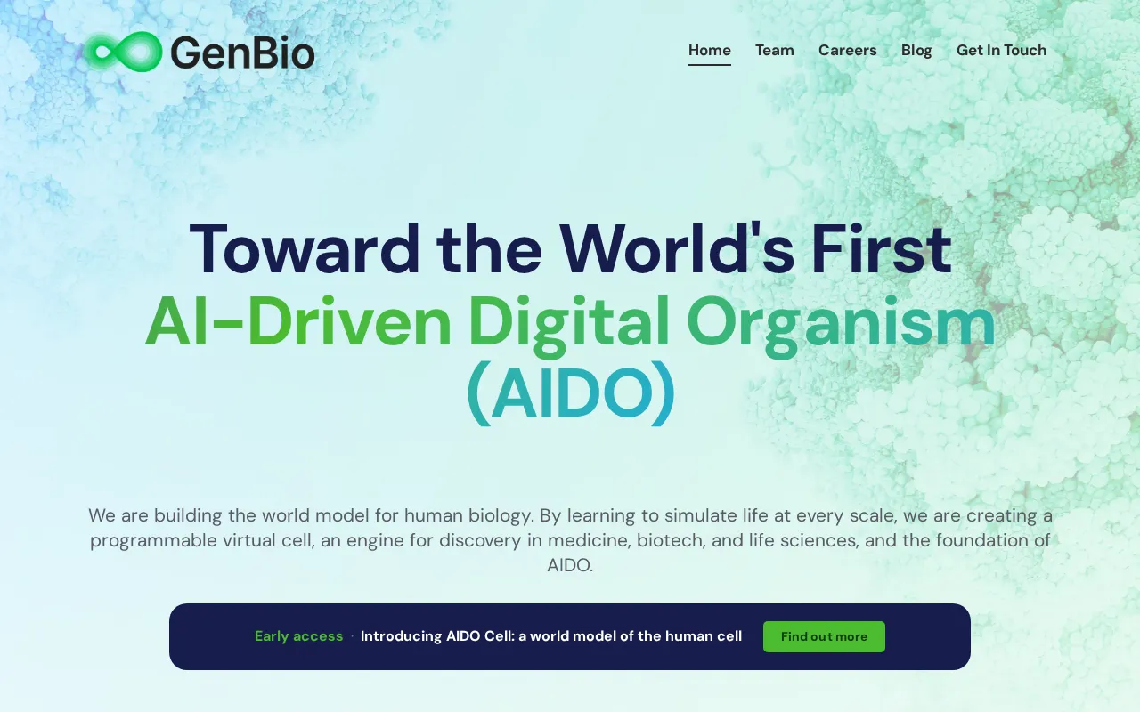Genbio AI - Enabling the future of generative models in biotechnology — preview screenshot