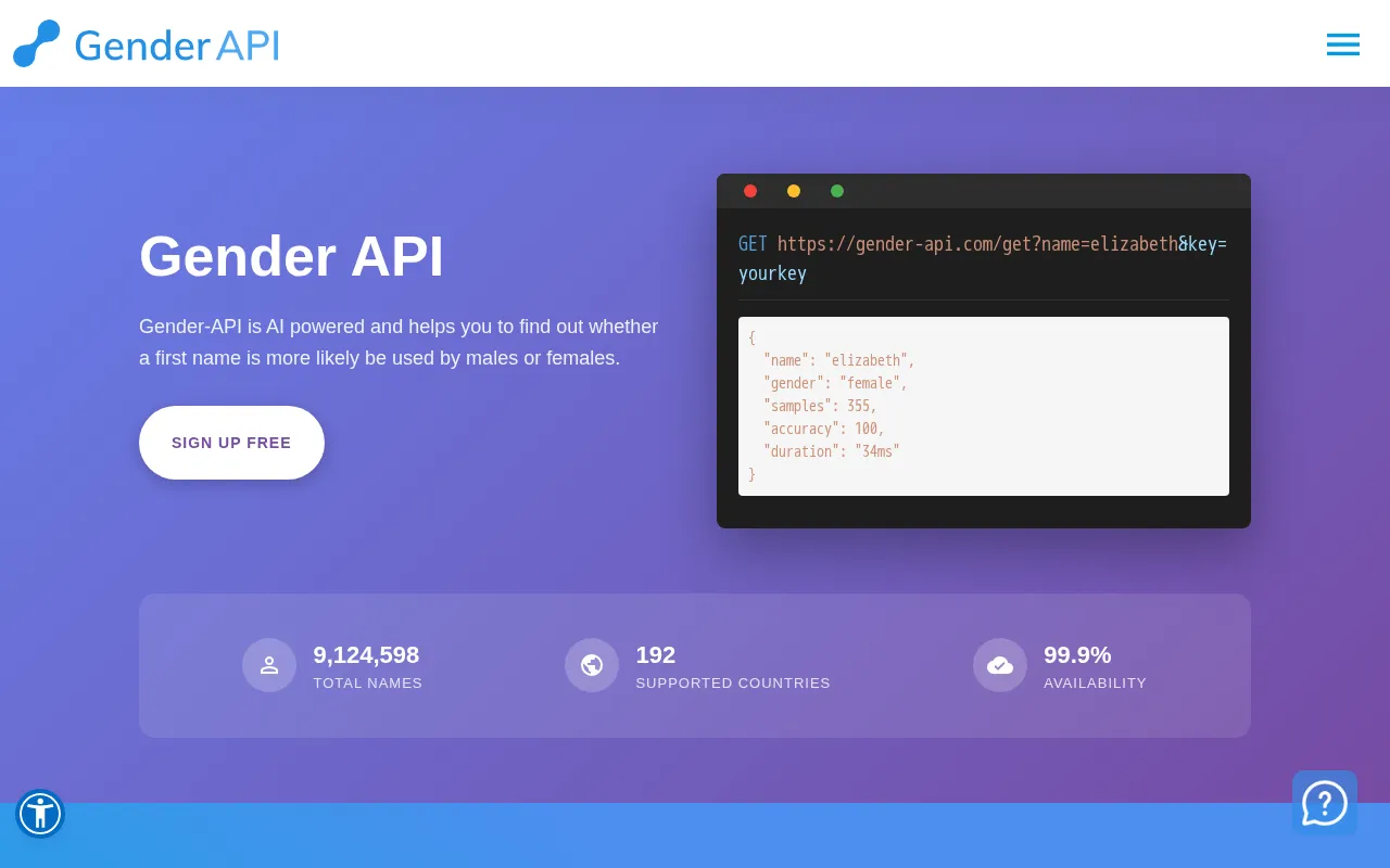 Gender Api — preview screenshot