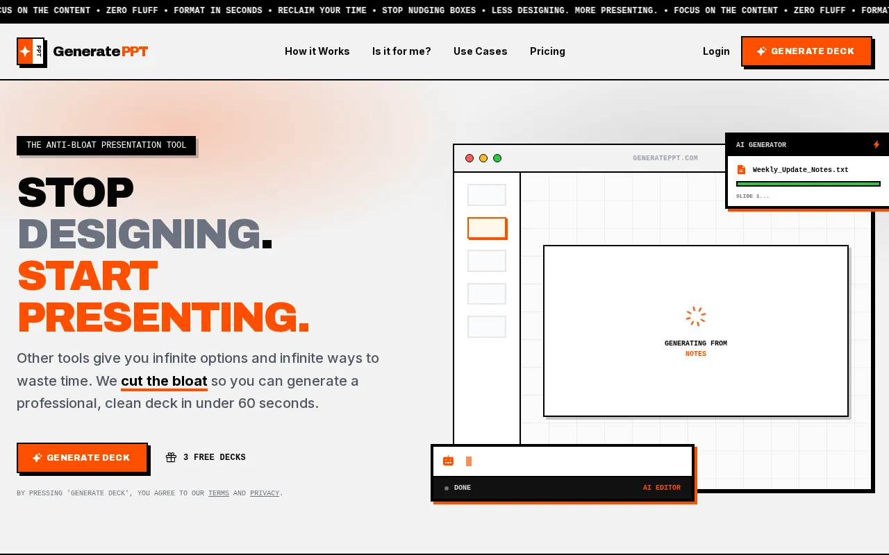 GeneratePPT — preview screenshot