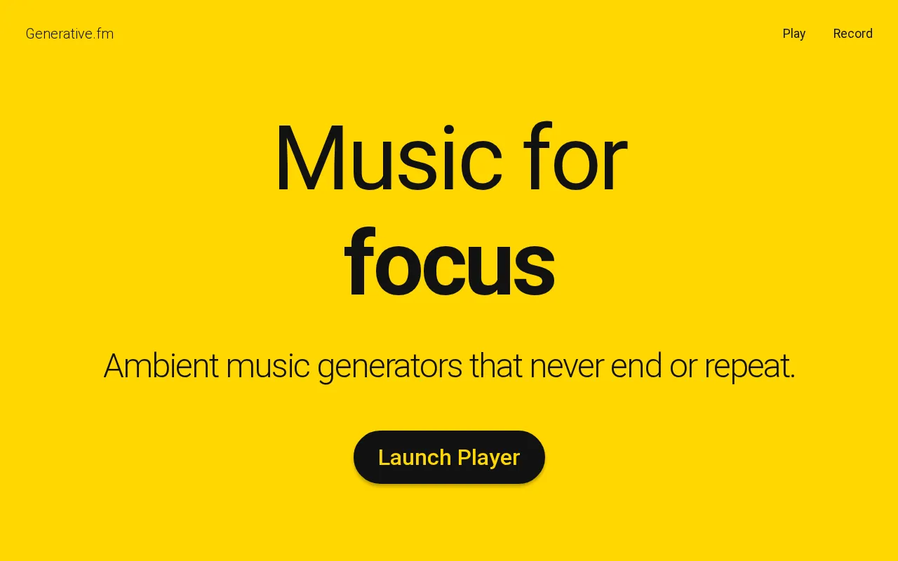 Generative.fm — preview screenshot