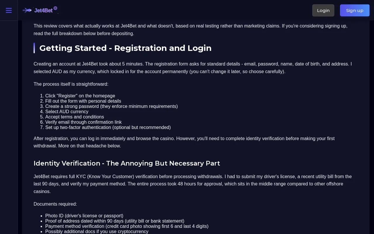Jet4Bet Australia — preview screenshot