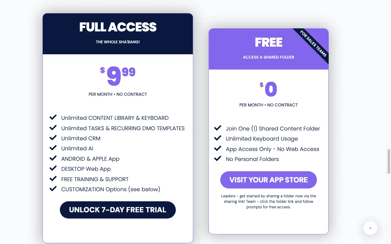 Geniechat — pricing page