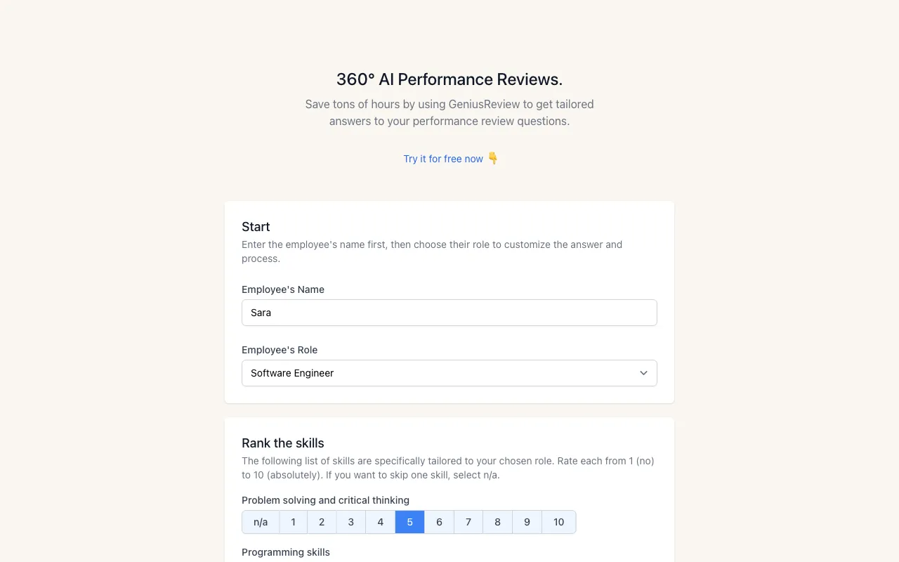 GeniusReview — preview screenshot
